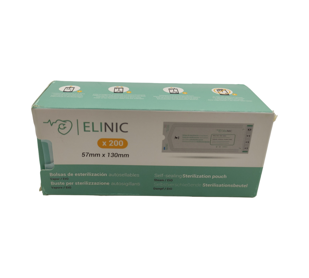 Elinic Sterilisationsbeutel selbstklebend 57x130 mm 200er-Pack