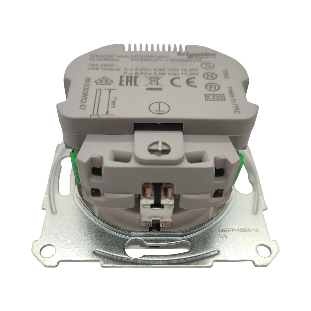 Schneider Merten MEG2367-0325 Schuko USB A+C Aktivweiß