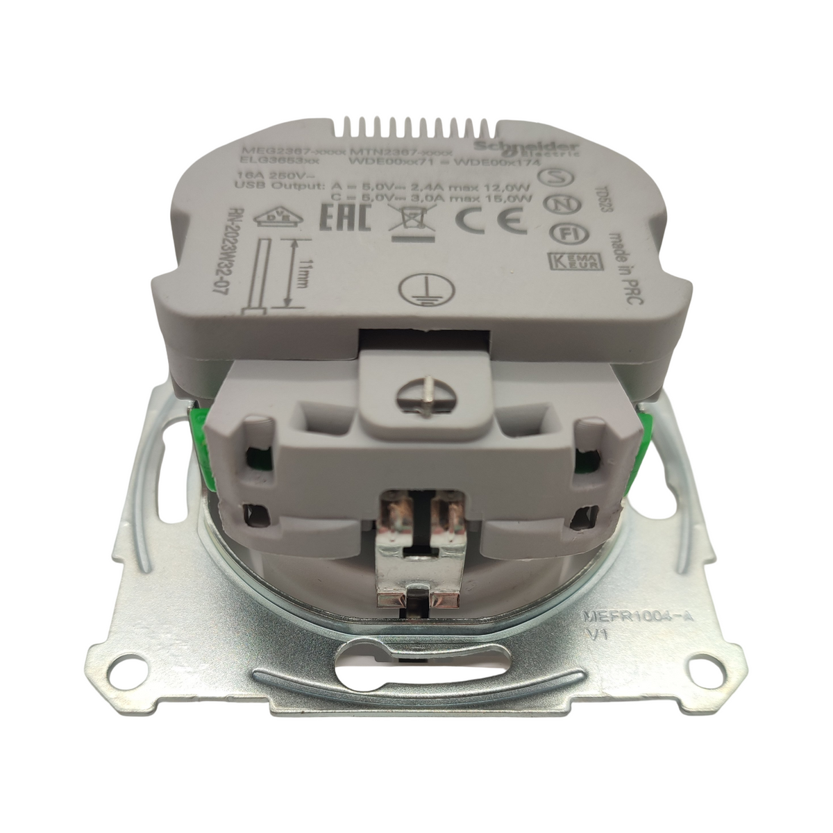 Schneider Merten MEG2367-0325 Schuko USB A+C Aktivweiß