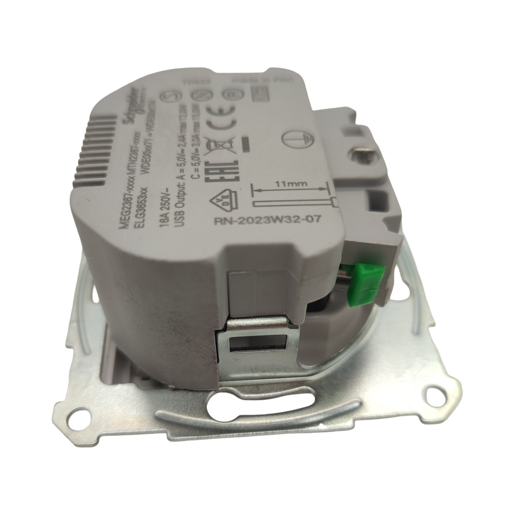 Schneider Merten MEG2367-0325 Schuko USB A+C Aktivweiß