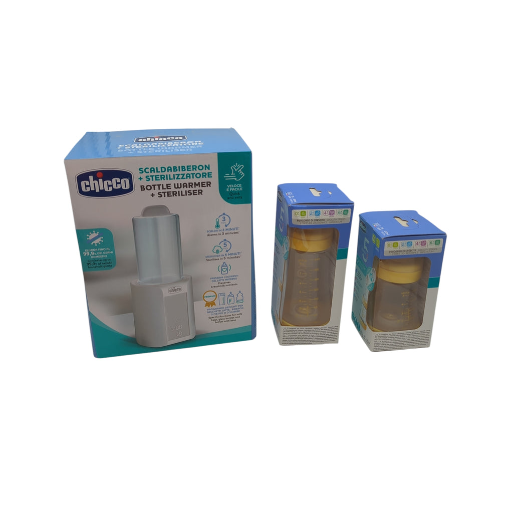 Chicco Starter Set P5 Dampfsterilisator elektrisch Auto Flaschenwärmer