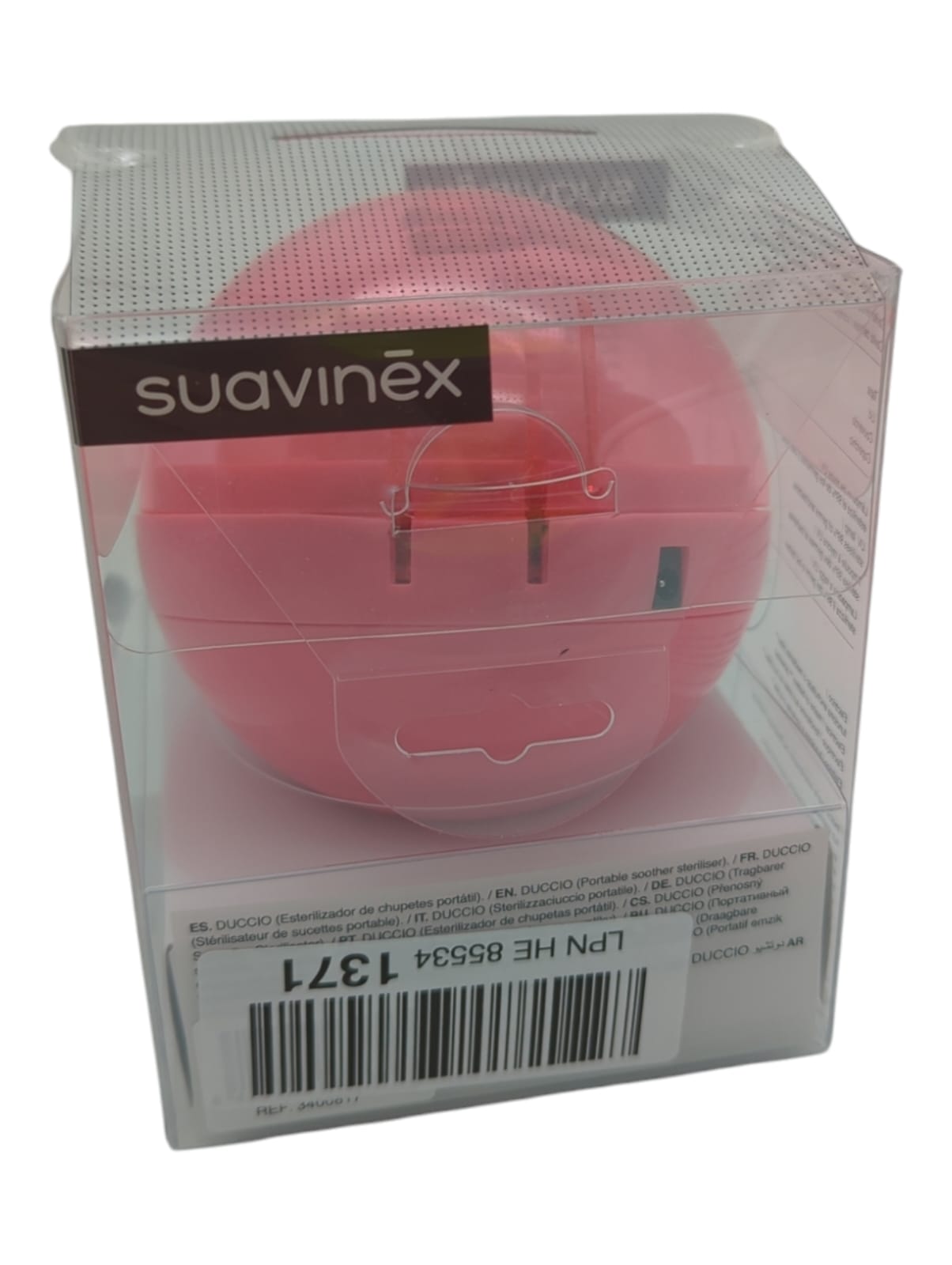 Suavinex DUCCIO Schnuller Sterilisator UV Lampe rot tragbar