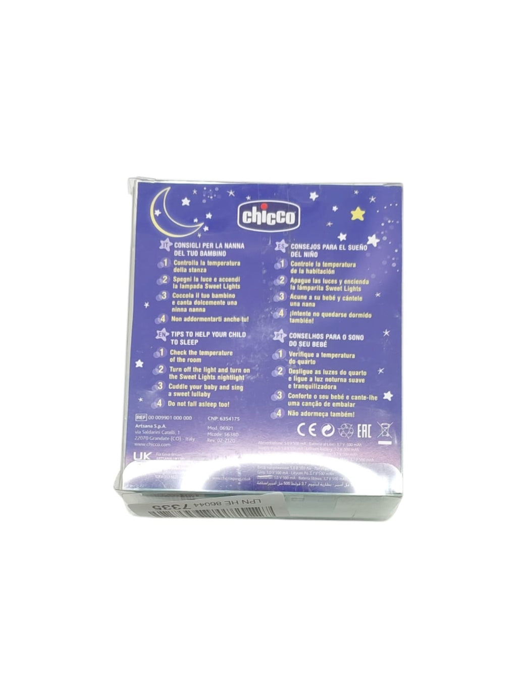 Chicco Nachtlicht Stern mit Thermometer Baby Nachtlampe
