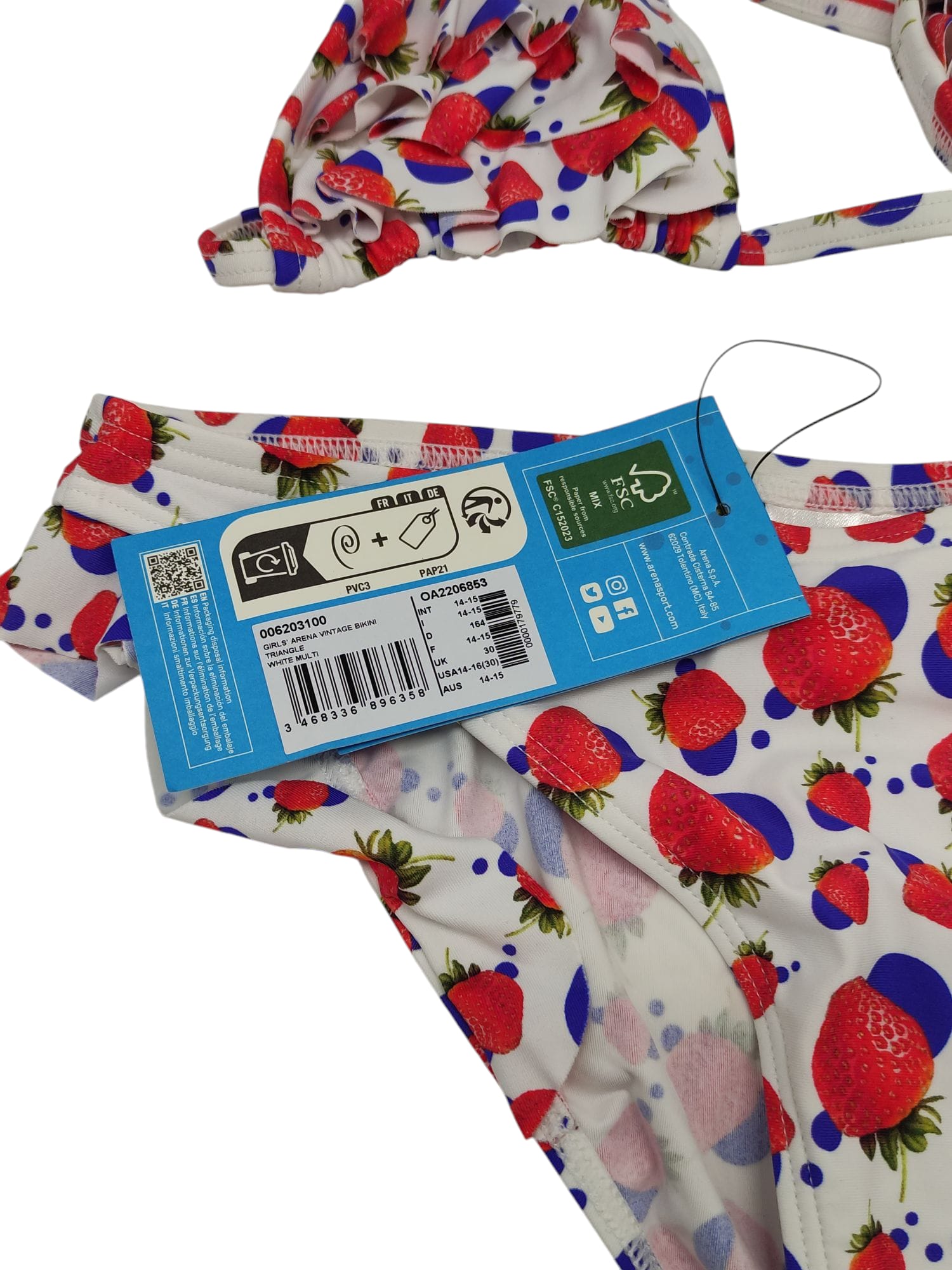 Arena Mädchen Bikini Triangel Vintage 14–15 Jahre  Badeanzug