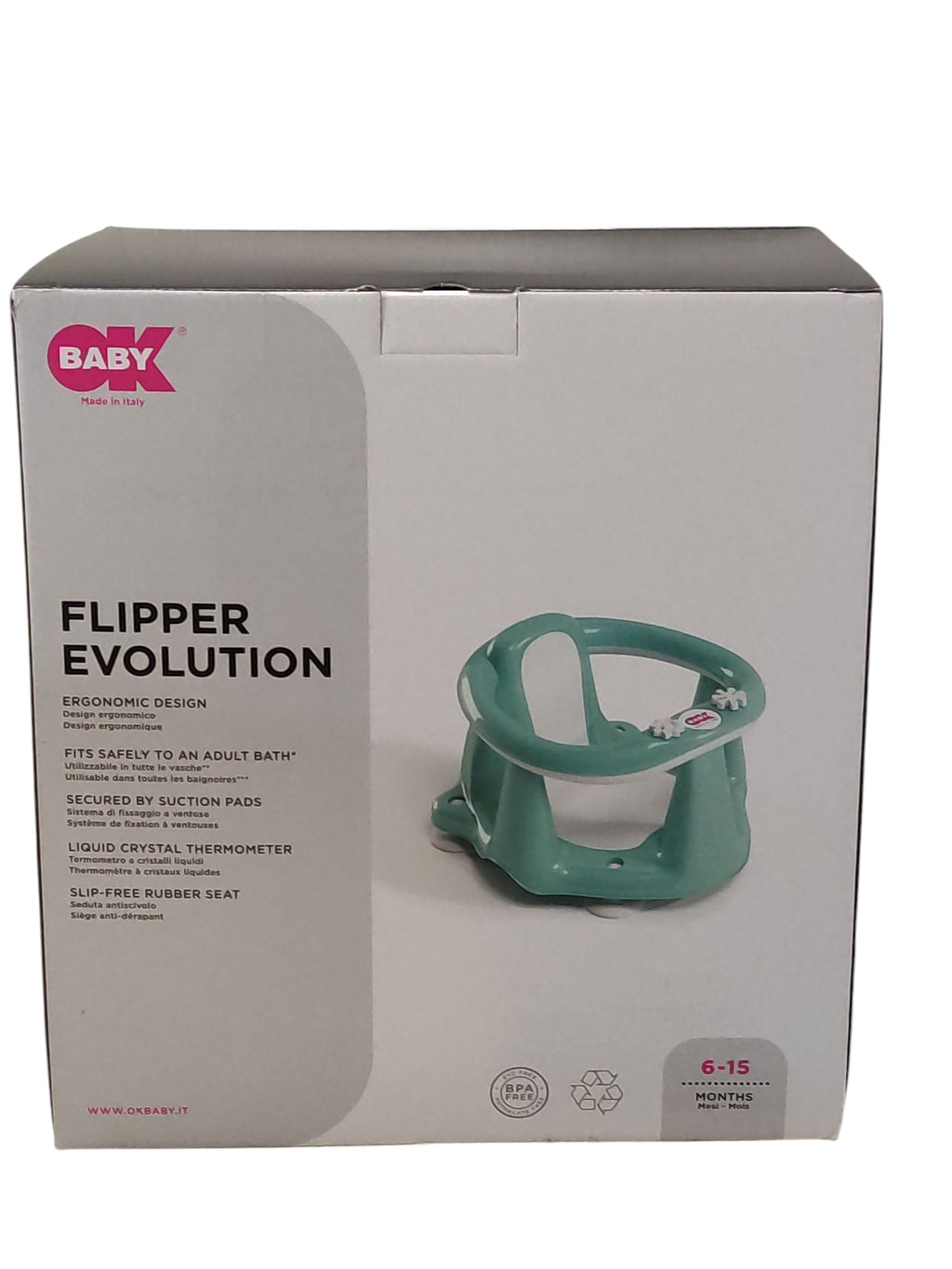 Babysun OK Baby Badering Flipper Naturweiß Grau
