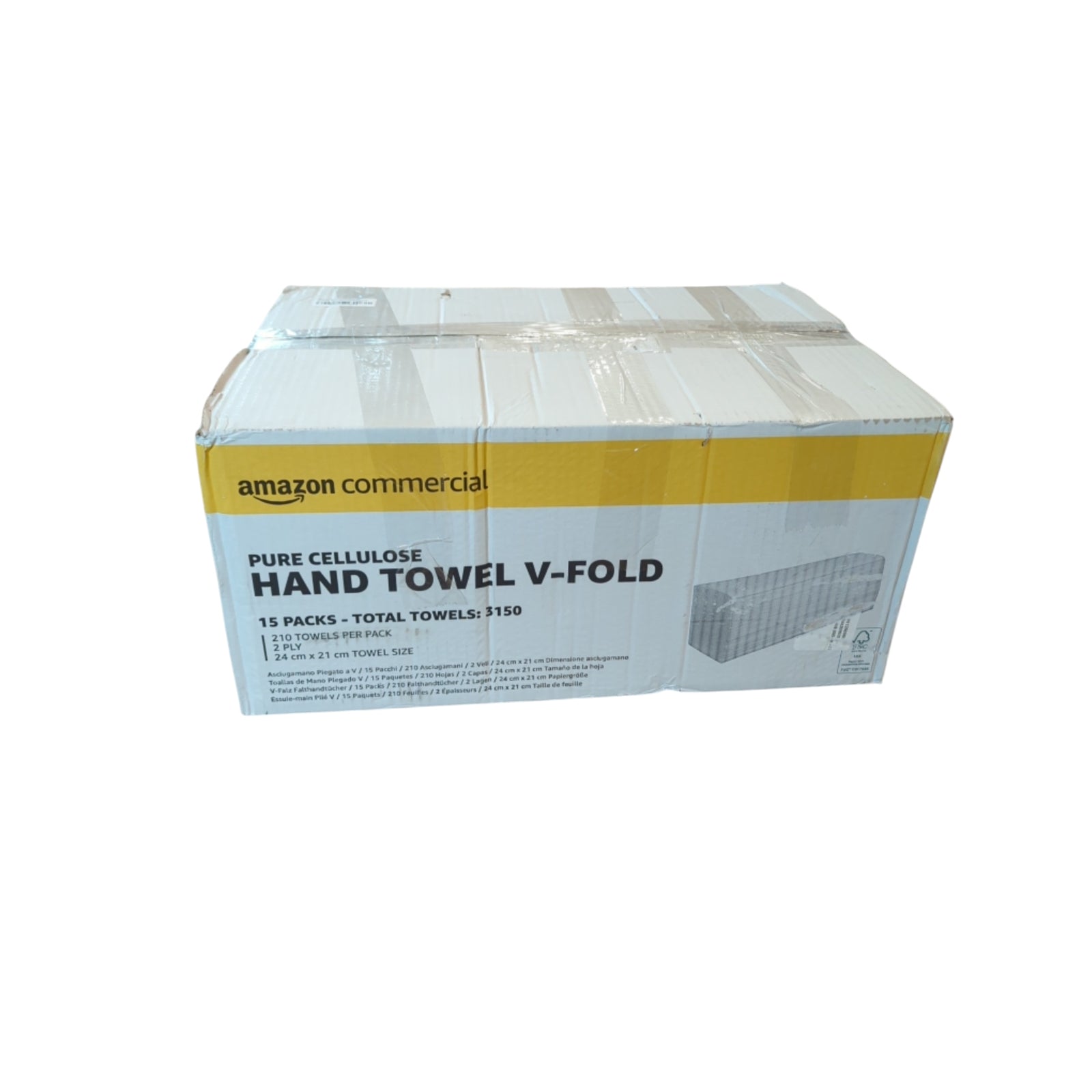 AmazonCommercial V-Falt Papierhandtücher 2-lagig Premium 3150 Blätter 15 x 210