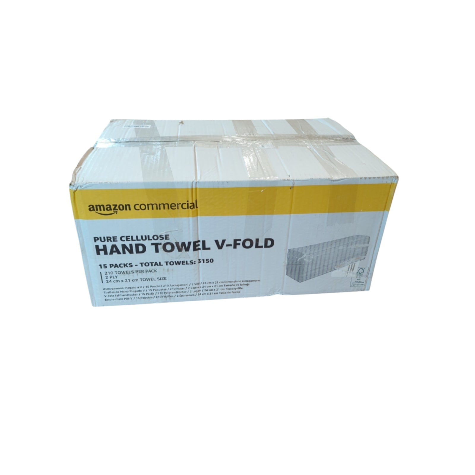 AmazonCommercial V-Falt Papierhandtücher 2-lagig Premium 3150 Blätter 15 x 210