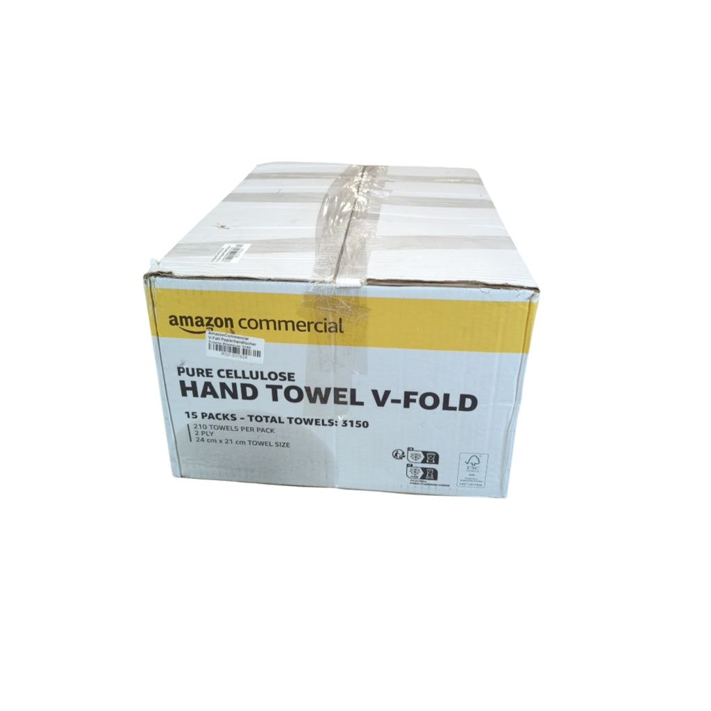 AmazonCommercial V-Falt Papierhandtücher 2-lagig Premium 3150 Blätter 15 x 210