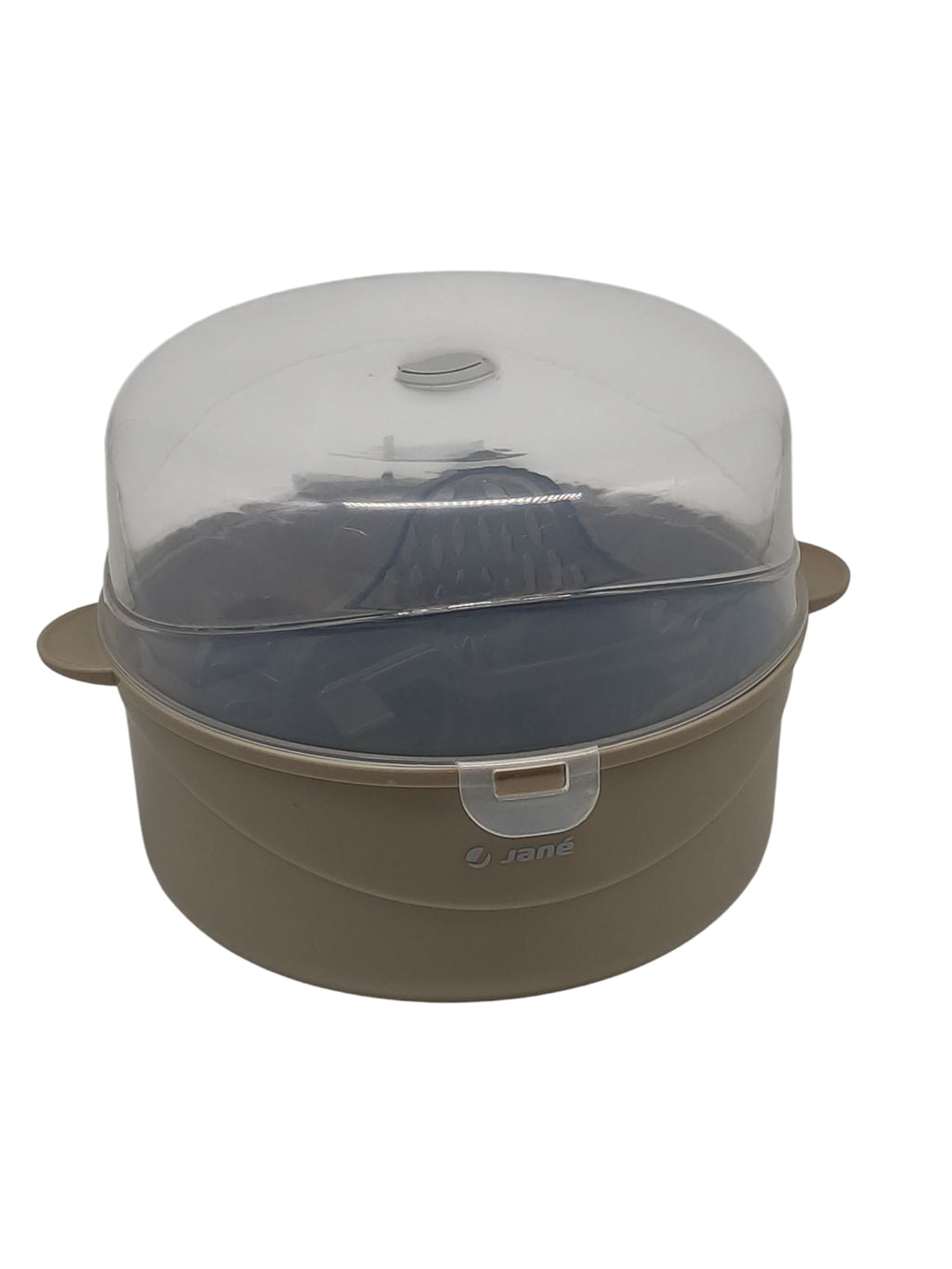 Jané Mikrowellen-Sterilisator Babyflaschen Sterilisator mit Korb Grau