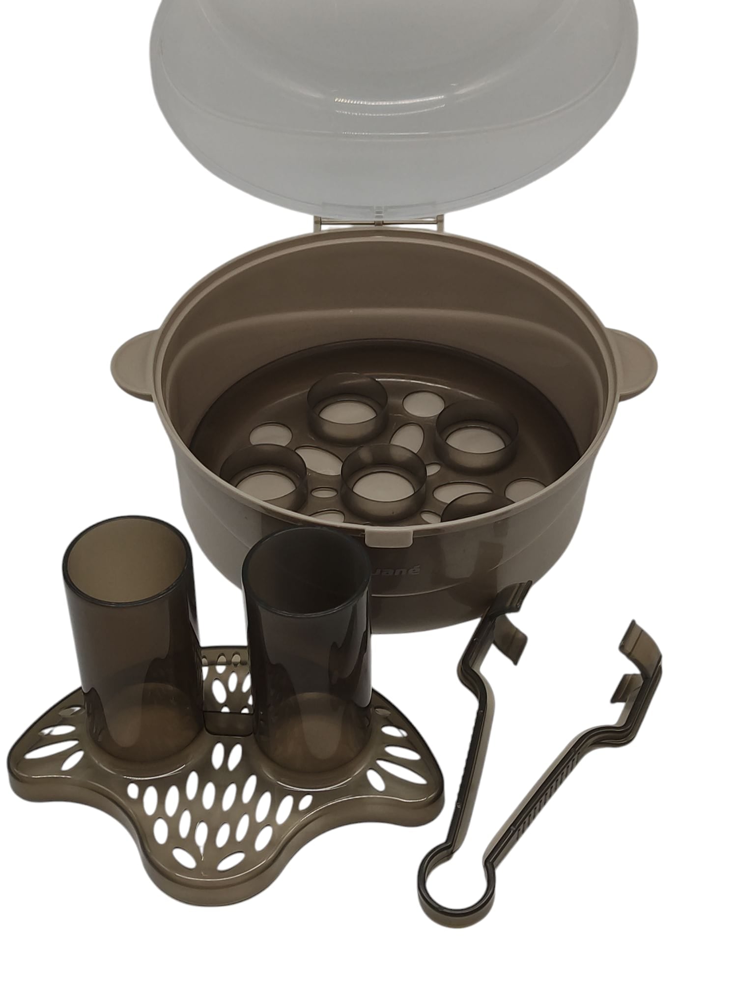 Jané Microwave Sterilizer Baby Bottle Sterilizer with Basket Grey