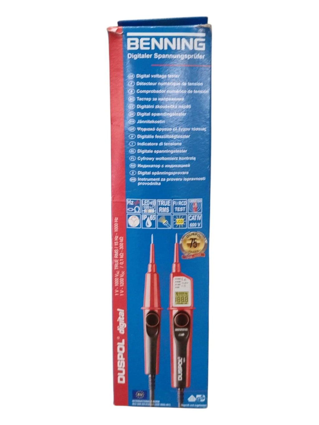 BENNING DUSPOL digitaler Spannungsprüfer True RMS 2-polig 1V-1000V AC 1200V DC Durchgangsprüfung