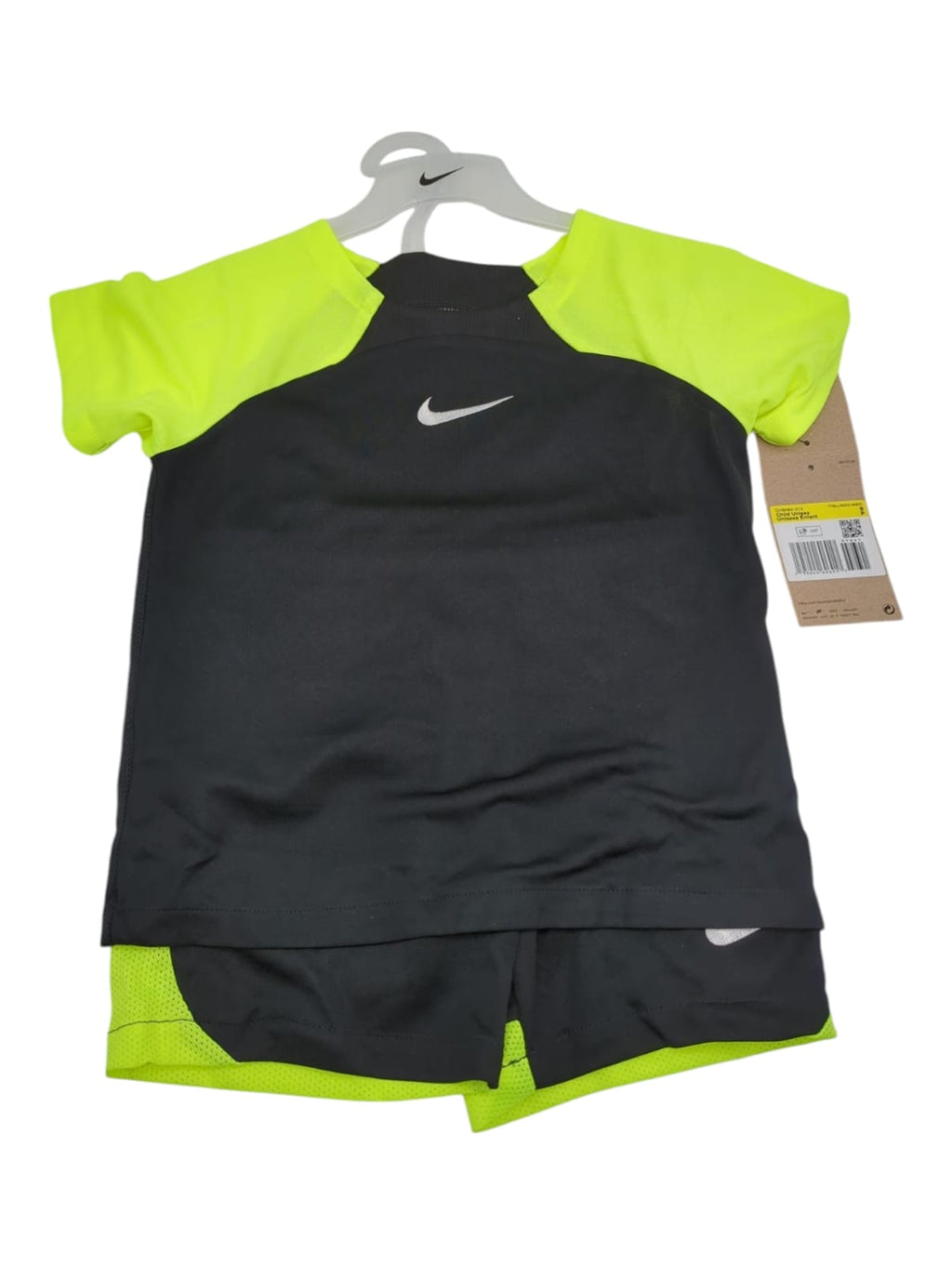 Nike Unisex Kinder Trainingsset Schwarz Volt Weiß Größe S DH9484-010