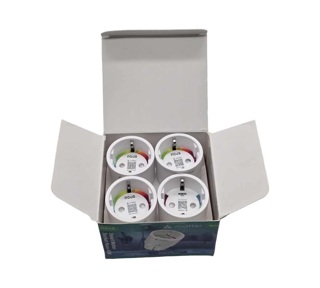 NOUS Matter Smart Steckdose 16A 3840W Energieverbrauchsanzeige WLAN Alexa Google