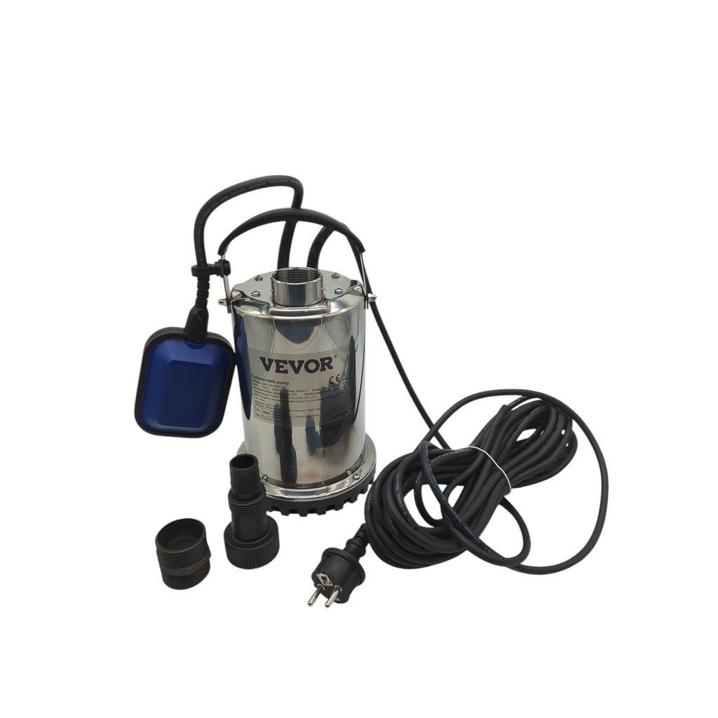 VEVOR Tauchpumpe elektrisch Garten Teich Brunnen 550W 1,5A Schmutzwasser