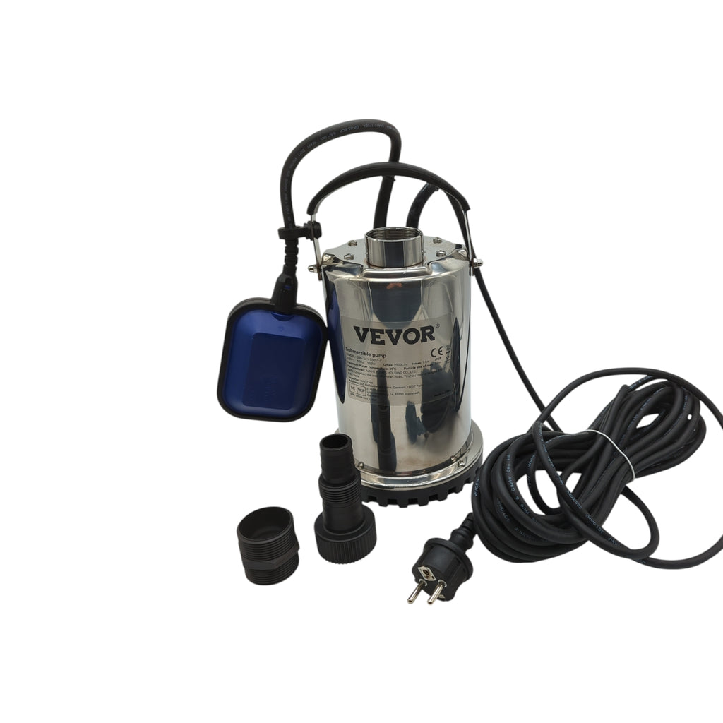 VEVOR Tauchpumpe elektrisch Garten Teich Brunnen 550W 1,5A Schmutzwasser