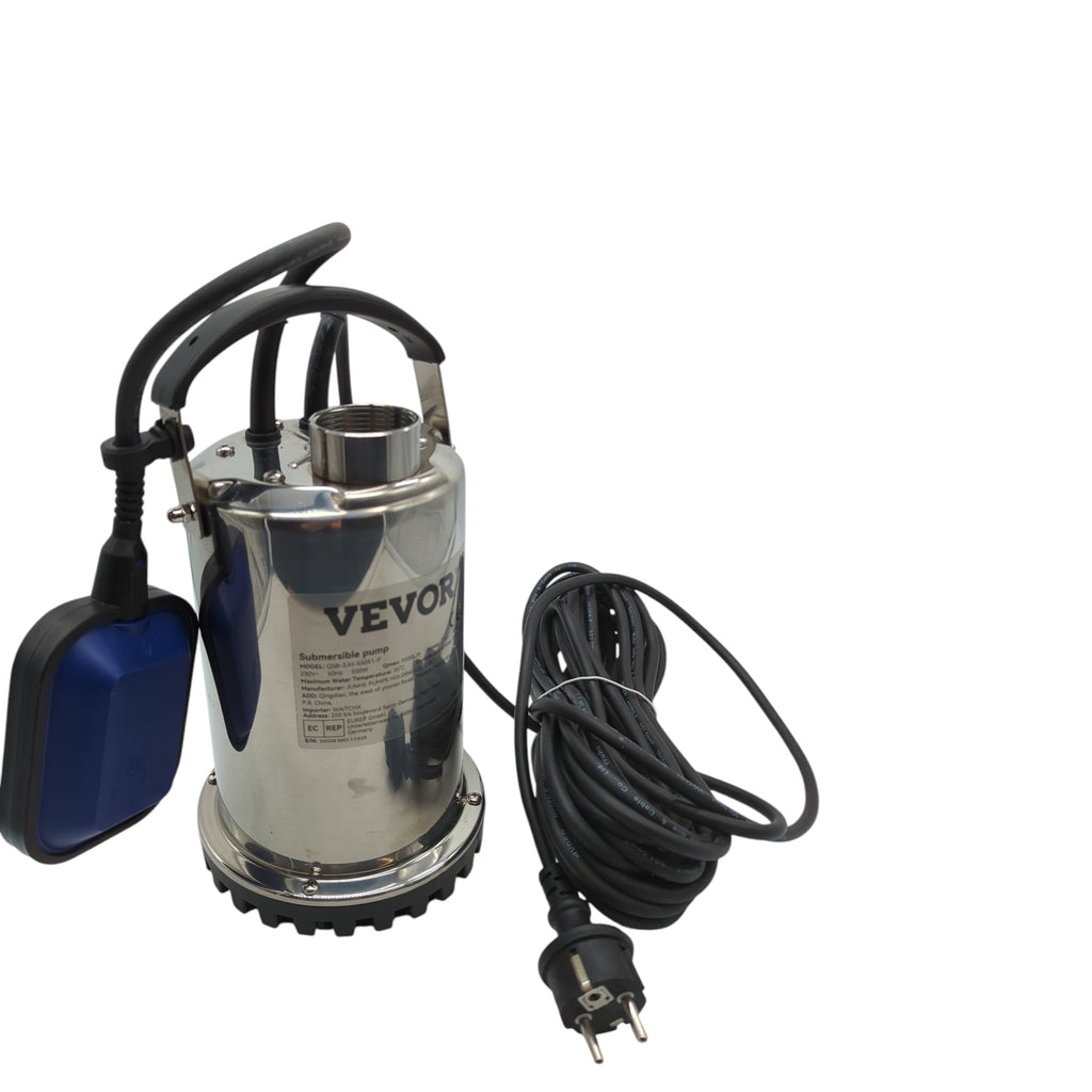 VEVOR Tauchpumpe elektrisch Garten Teich Brunnen 550W 1,5A Schmutzwasser