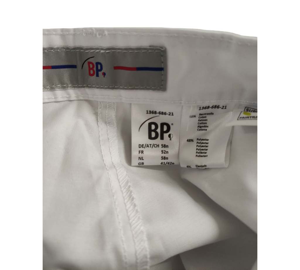 BP 1368-686-21-58n Herrenhose mit Taschen Stretch weiß 41/42