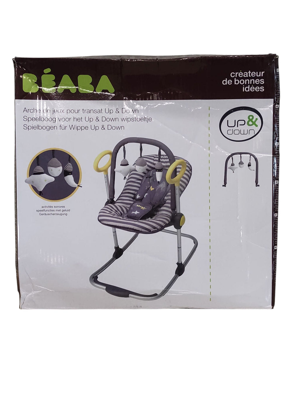 Béaba Spielbogen Kinderwagen robust langlebig grau