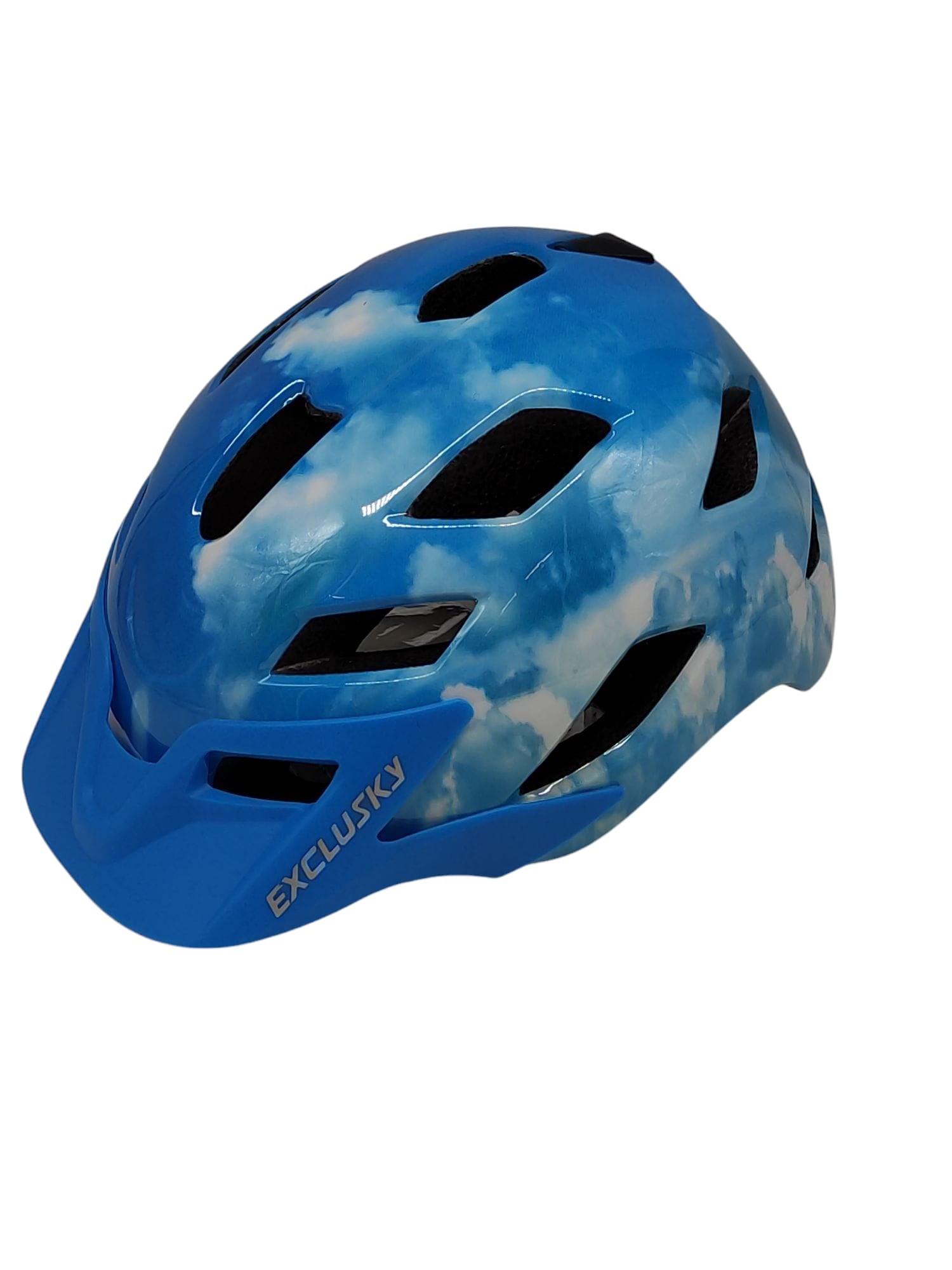 Exclusky Fahrradhelm mit Licht MTB Helm 56-61 cm