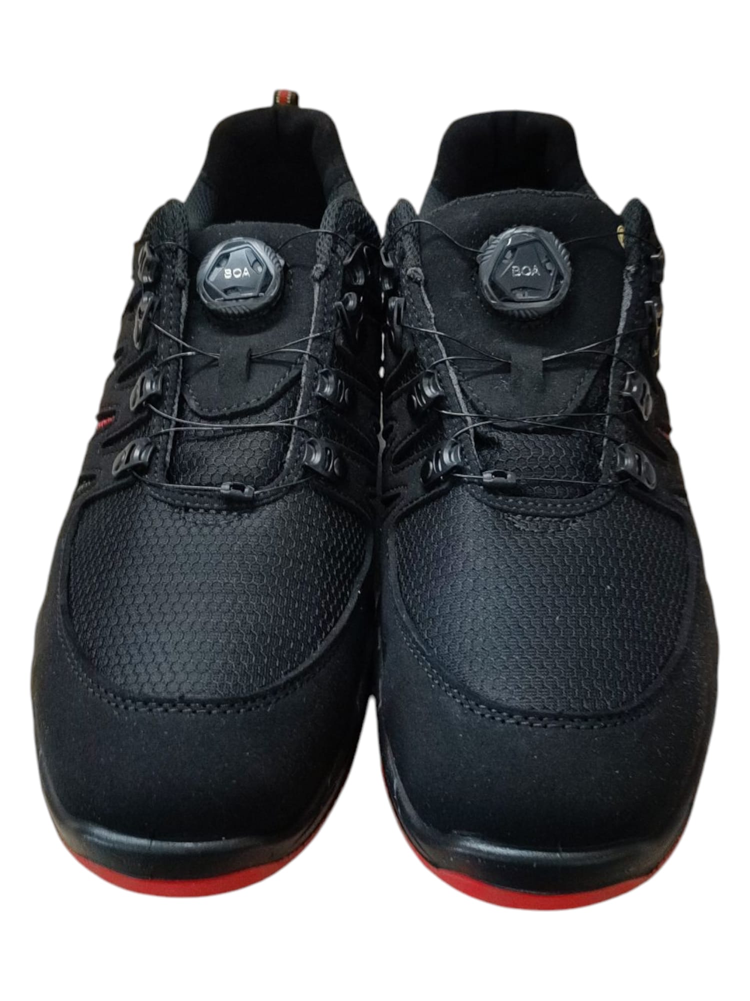 ELTEN Sicherheitsschuhe MADDOX BOA black-red Low ESD S3, Herren, Textil 46