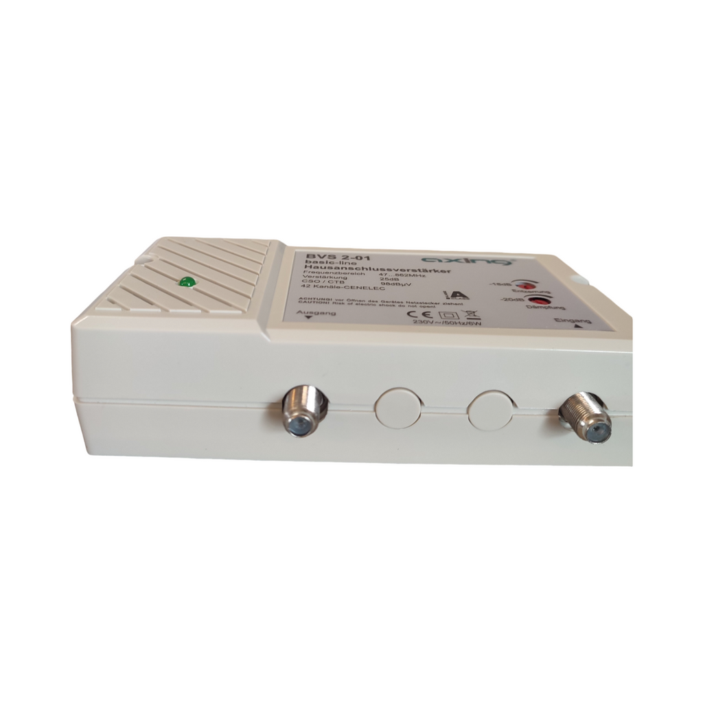 Axing BVS 2-01 Hausanschlussverstärker 25 dB Kabelfernsehen 47-862 MHz