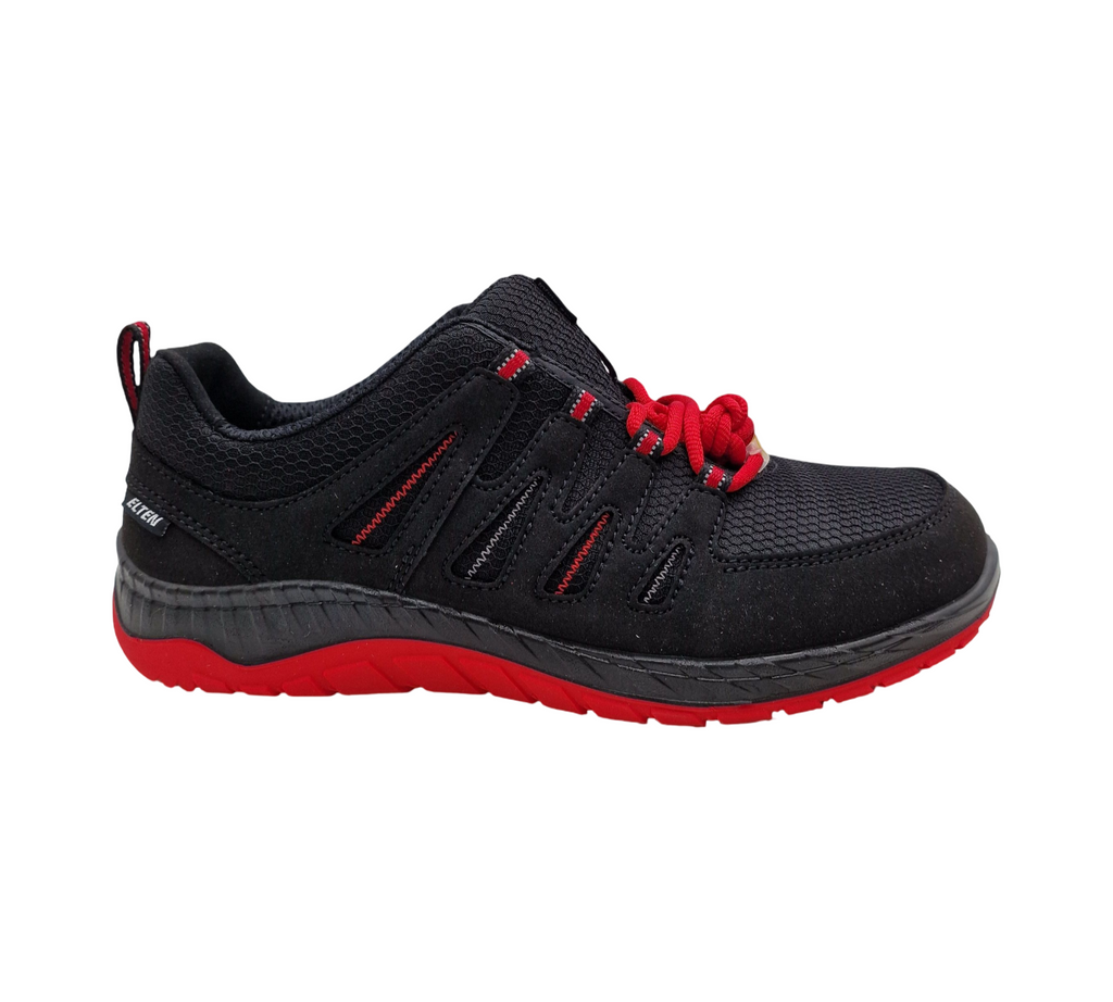 ELTEN Sicherheitsschuhe MADDOX schwarz-rot Low ESD S3 Damen Herren Gr 42