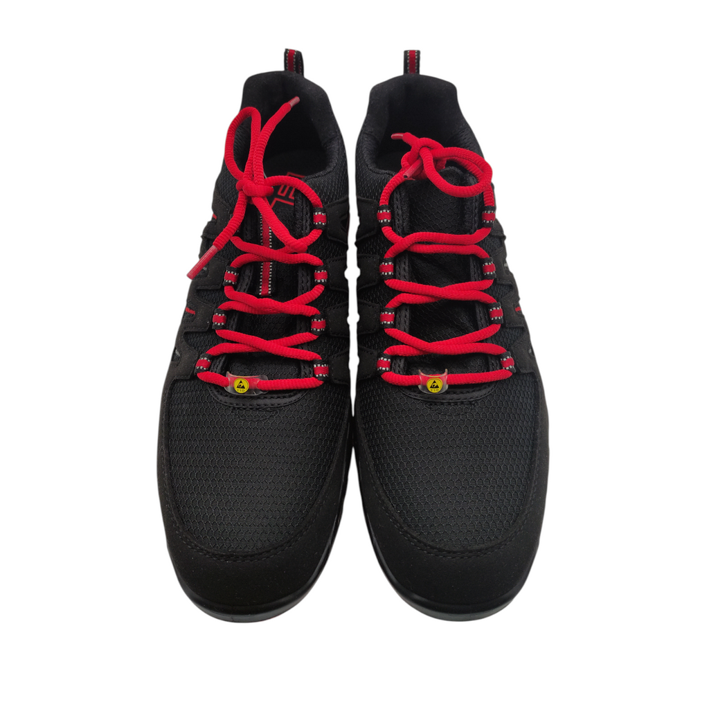 ELTEN Maddox Low ESD S3 Sicherheitsschuhe schwarz rot Größe 43