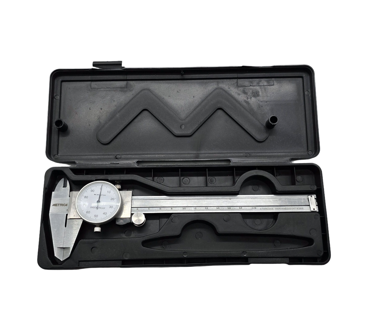 Metrica 10023 Messschieber mit Uhr Edelstahl 150 mm Genauigkeit 0,01 mm
