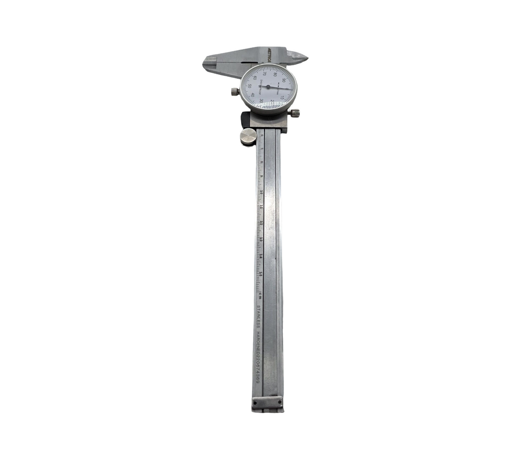 Metrica 10023 Messschieber mit Uhr Edelstahl 150 mm Genauigkeit 0,01 mm