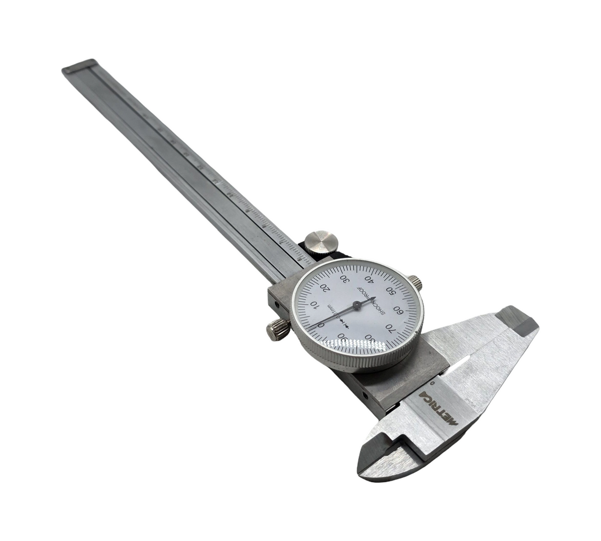 Metrica 10023 Messschieber mit Uhr Edelstahl 150 mm Genauigkeit 0,01 mm