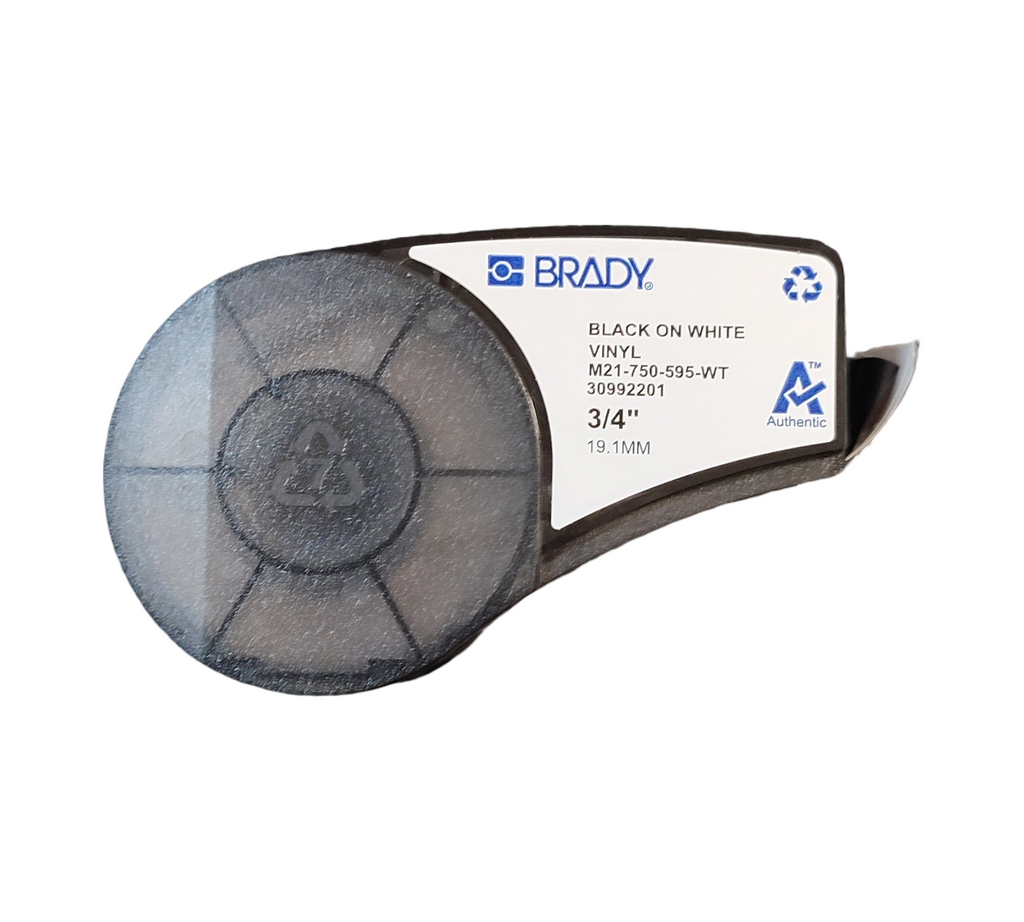 Brady M21-750-595-WT Etikettenband für Lab Pal, Vinyl, 19,1 mm, Weiß