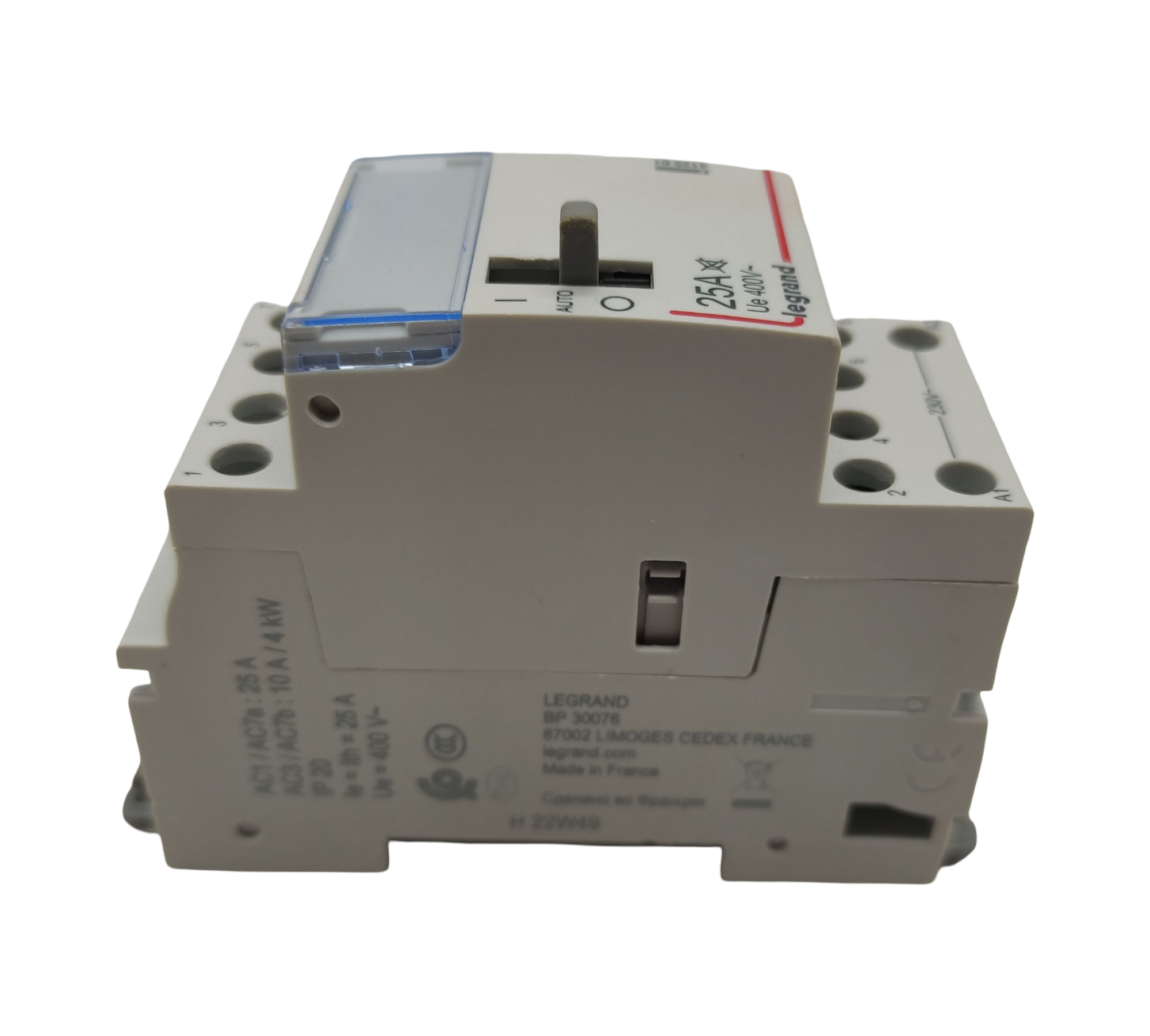 Legrand 412561 Dreiphasen-Tagesnachtschalter 4P 25A 230V 4NO 2M