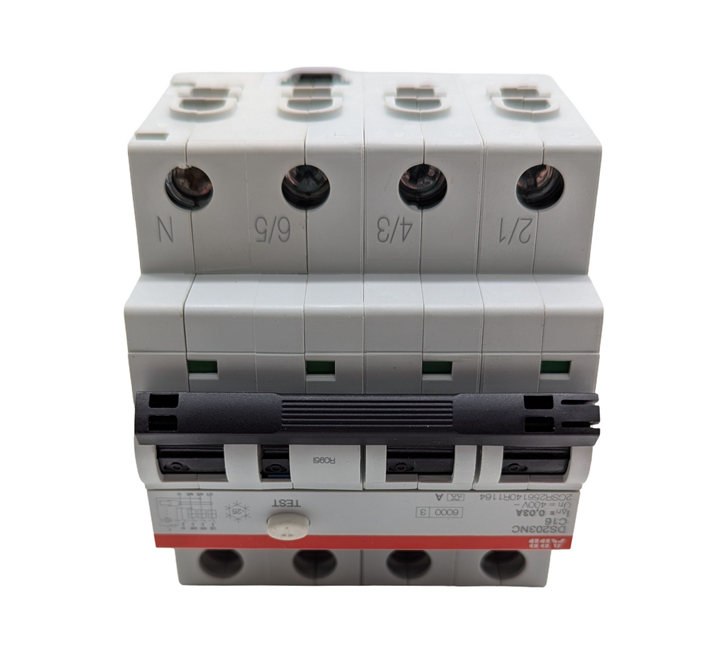 ABB DS203NC FI/LS-Schalter 16A 4-polig Typ C 30mA DIN-Schiene