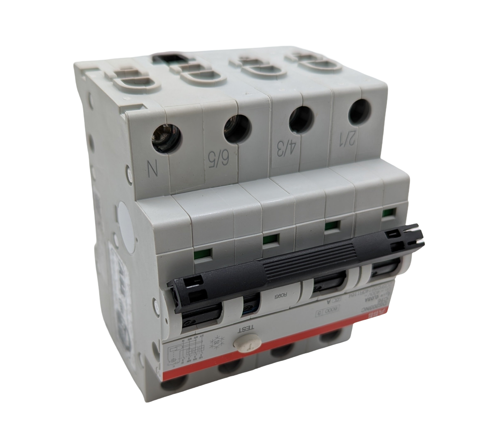 ABB DS203NC FI/LS-Schalter 16A 4-polig Typ C 30mA DIN-Schiene