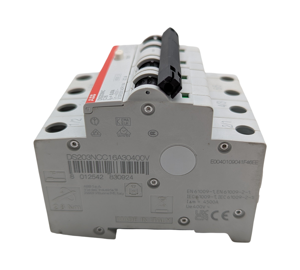 ABB DS203NC FI/LS-Schalter 16A 4-polig Typ C 30mA DIN-Schiene