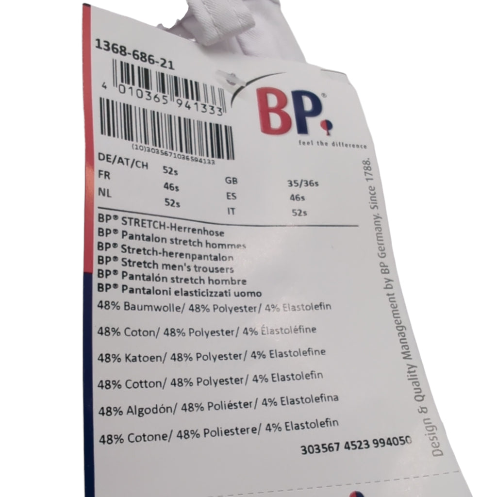 BP Med 1368-686-21 Herren Hose Mischgewebe Stretch kurz Größe 52s