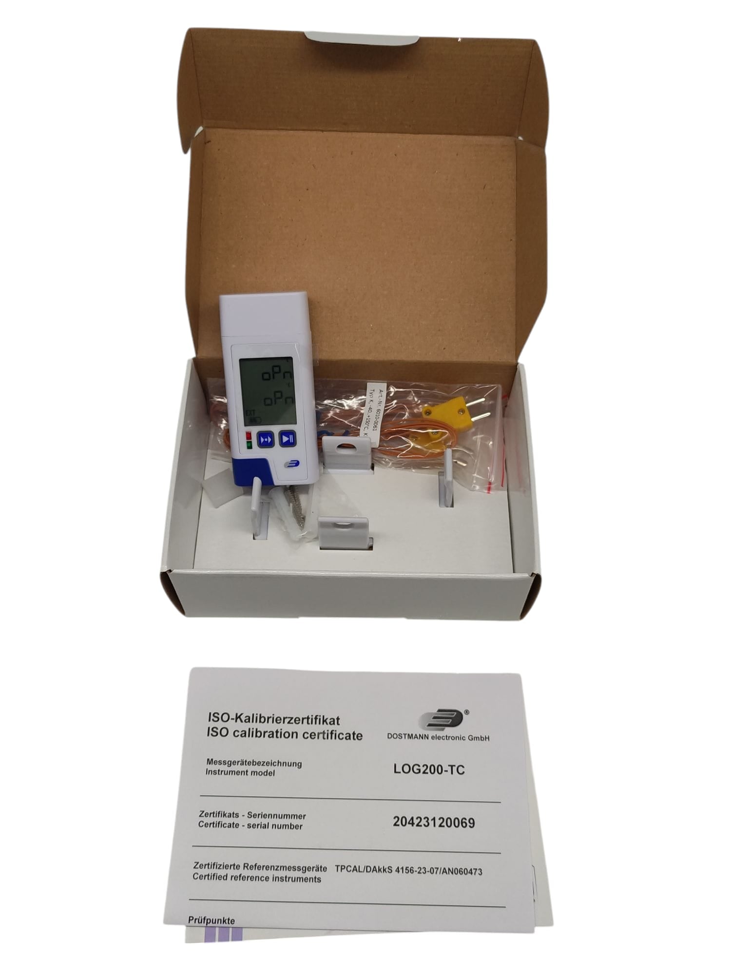 TFA Dostmann Datenlogger für Temperatur LOG200 TC, 31.1060.02, Speicher für 60.000 Datensätze