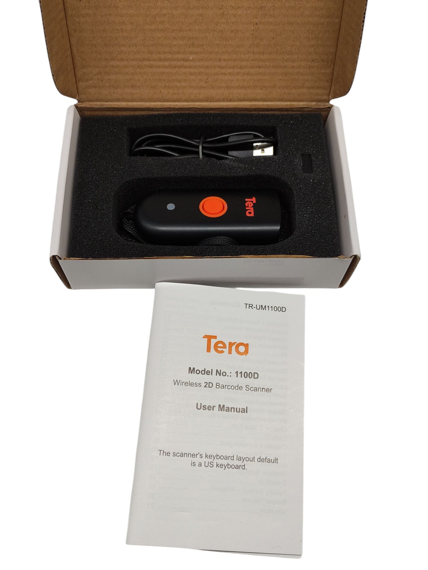 Tera Mini Bluetooth 5.0 Barcode-Scanner 3-in-1 kabellos für Smartphone