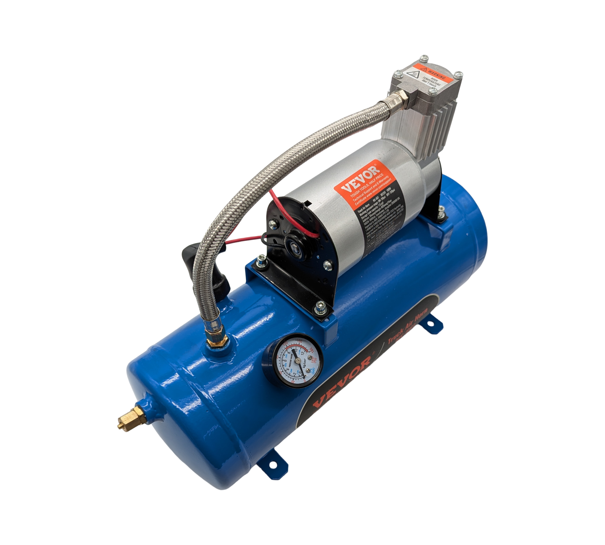 VEVOR 12V Luftkompressor 6L Tank Zughorn-Kompressorkit 90-120 psi