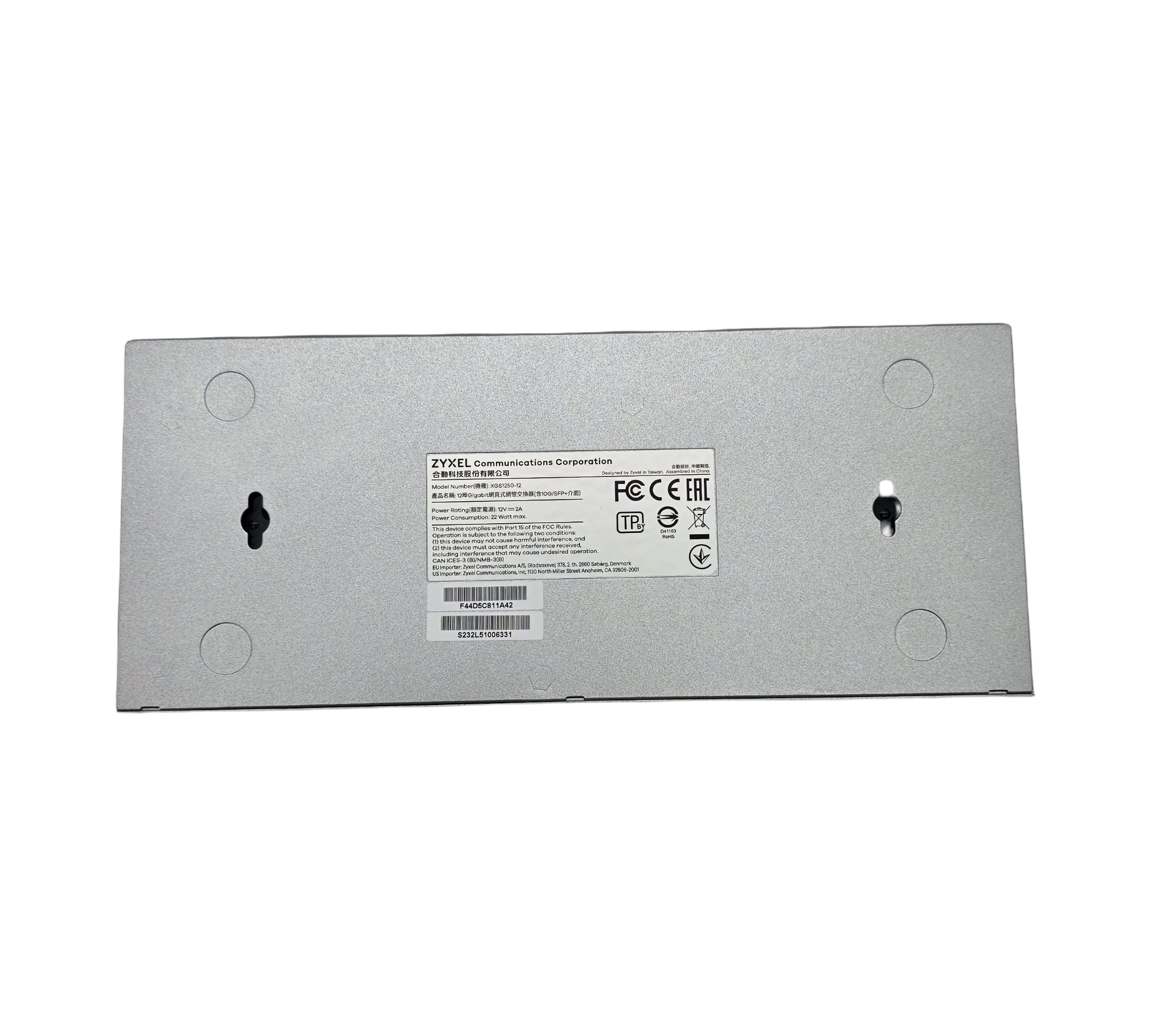 Zyxel XGS1250-12-ZZ0101F Ethernet-Switch 12 Ports Silber