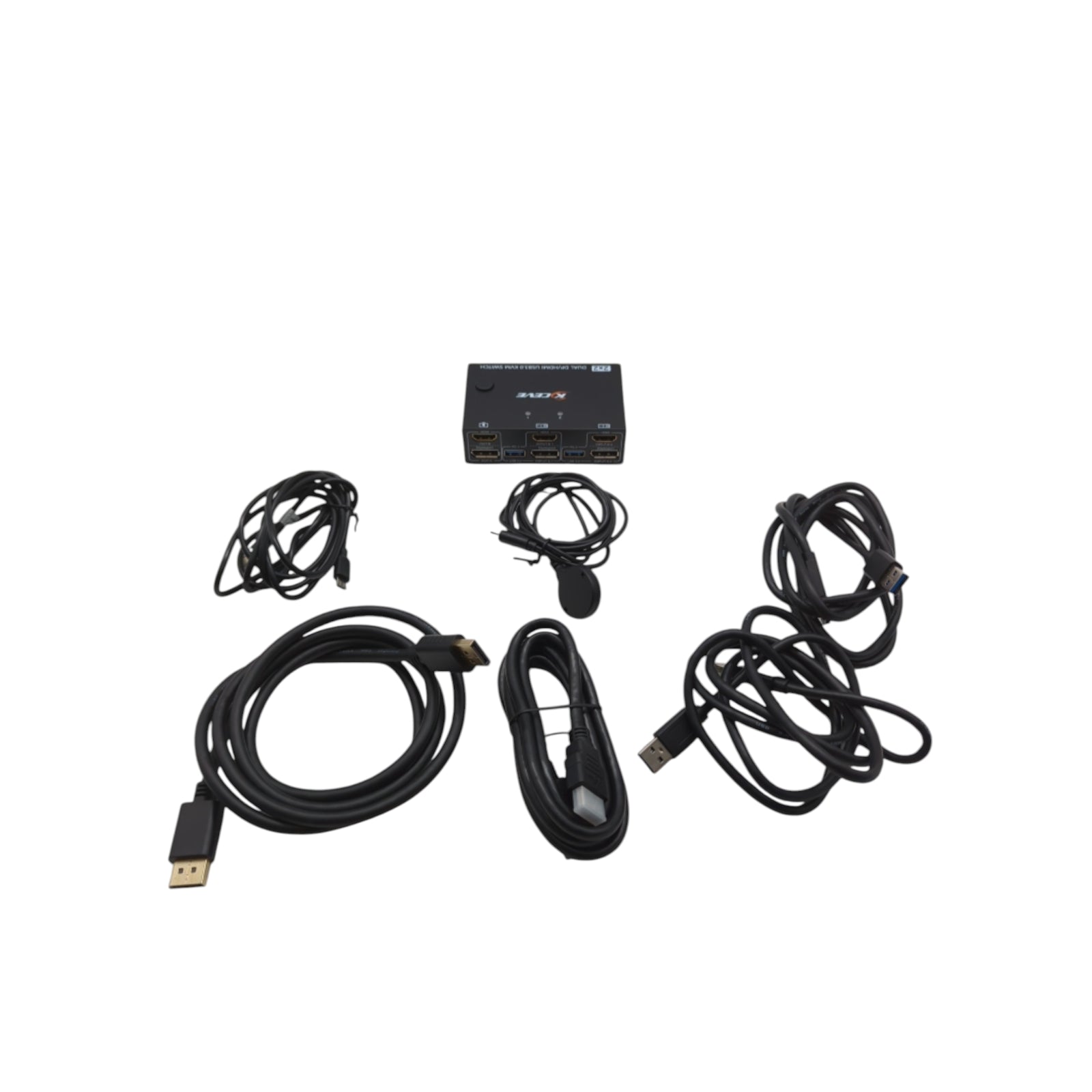 KVE DP HDMI KVM-Switch 2 Computer 2 Monitore USB 3.0 4K@60Hz
