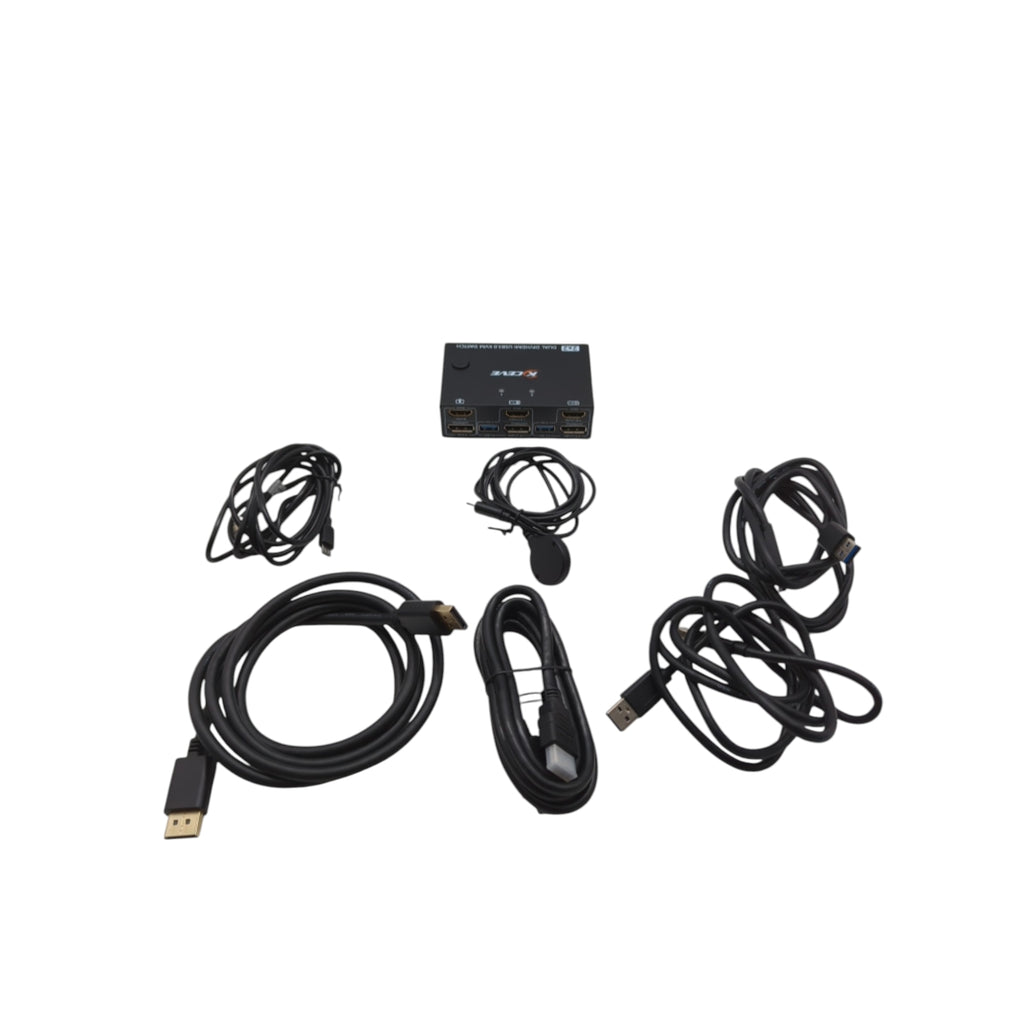 KVE DP HDMI KVM-Switch 2 Computer 2 Monitore USB 3.0 4K@60Hz