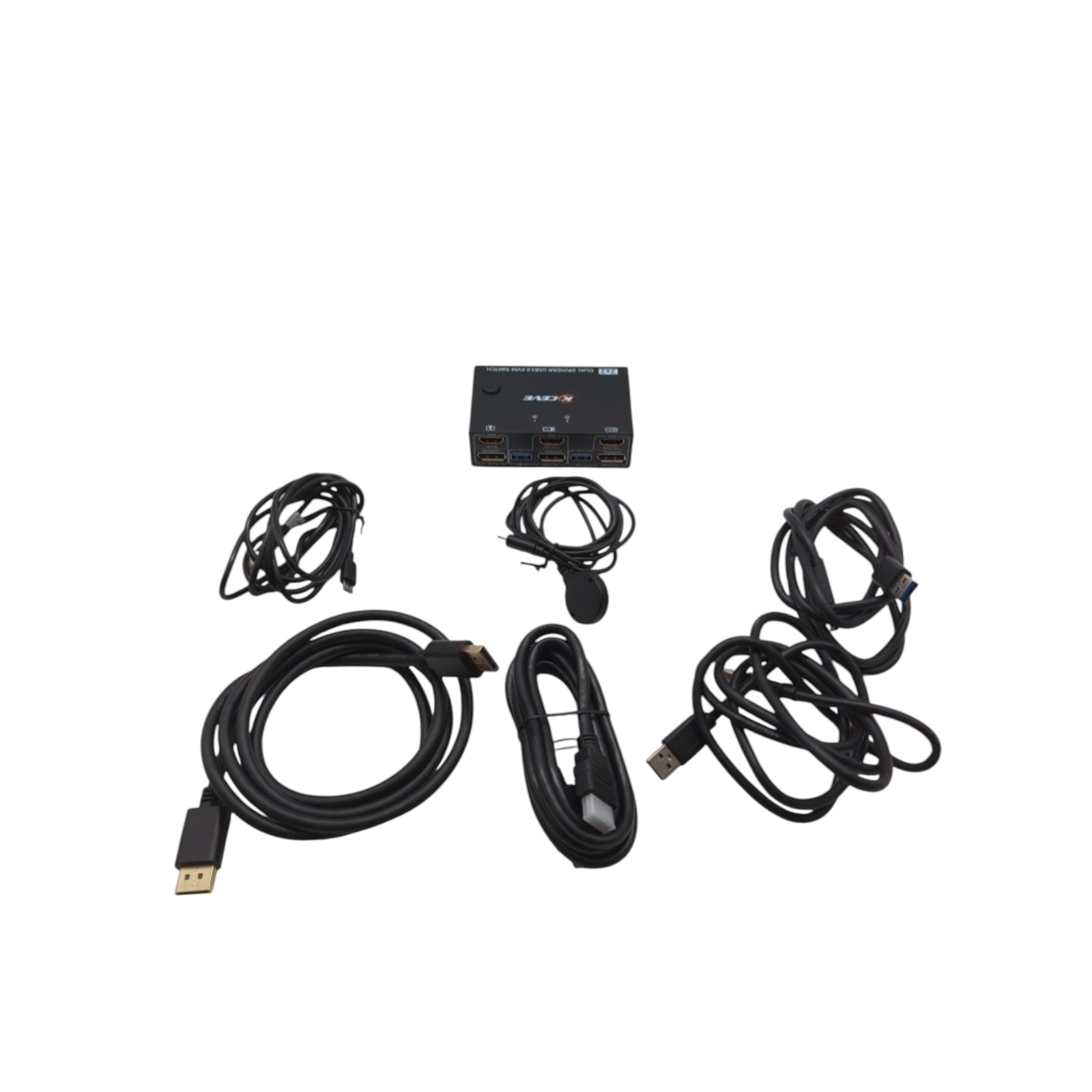 KVE DP HDMI KVM-Switch 2 Computer 2 Monitore USB 3.0 4K@60Hz