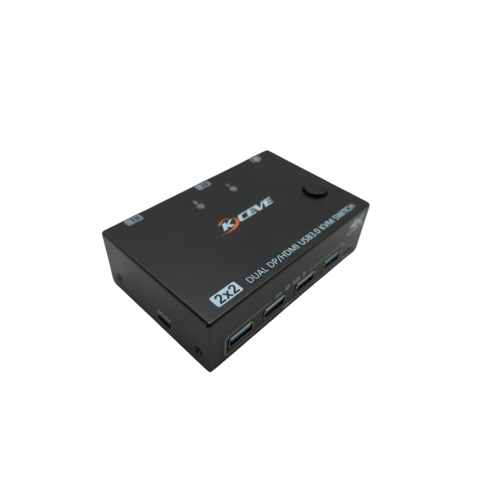 KVE DP HDMI KVM-Switch 2 Computer 2 Monitore USB 3.0 4K@60Hz