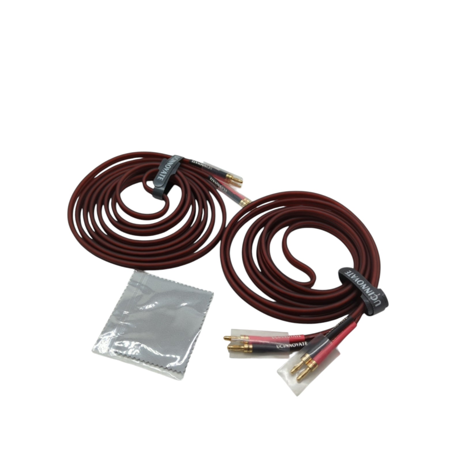 UCINNOVATE Lautsprecherkabel Bananenstecker vergoldet 2 Stück 3 m 14 Gauge OFC