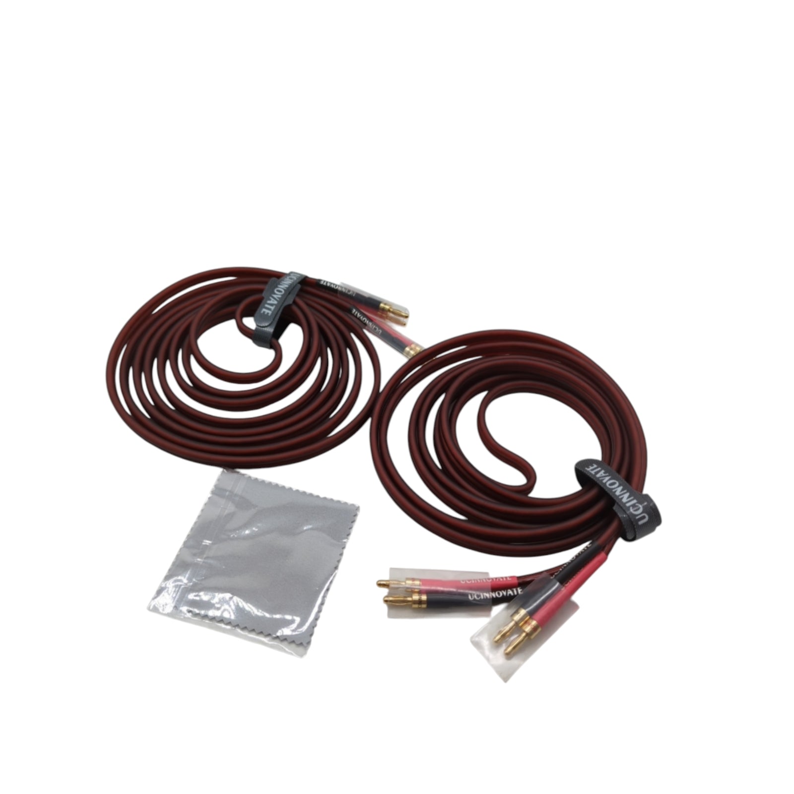 UCINNOVATE Lautsprecherkabel Bananenstecker vergoldet 2 Stück 3 m 14 Gauge OFC