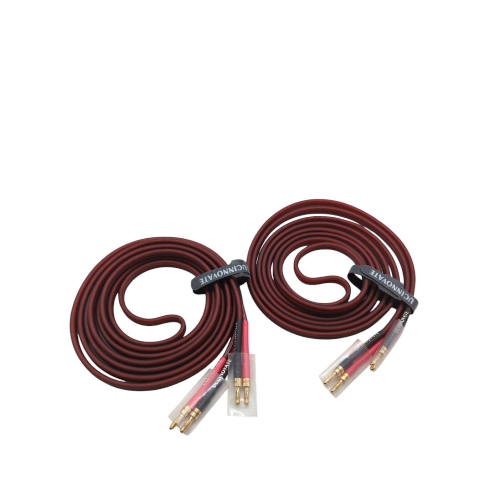 UCINNOVATE Lautsprecherkabel Bananenstecker vergoldet 2 Stück 3 m 14 Gauge OFC