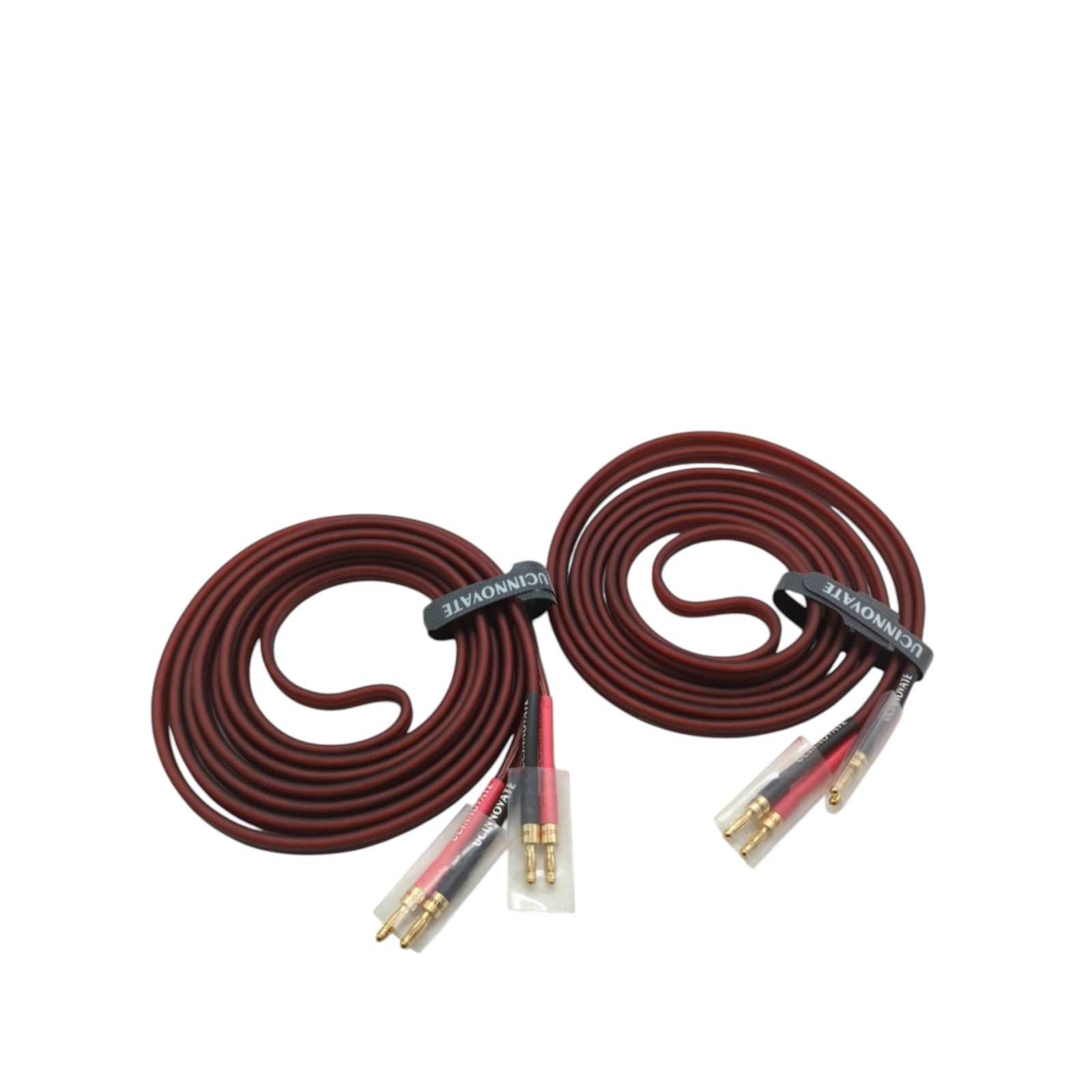 UCINNOVATE Lautsprecherkabel Bananenstecker vergoldet 2 Stück 3 m 14 Gauge OFC