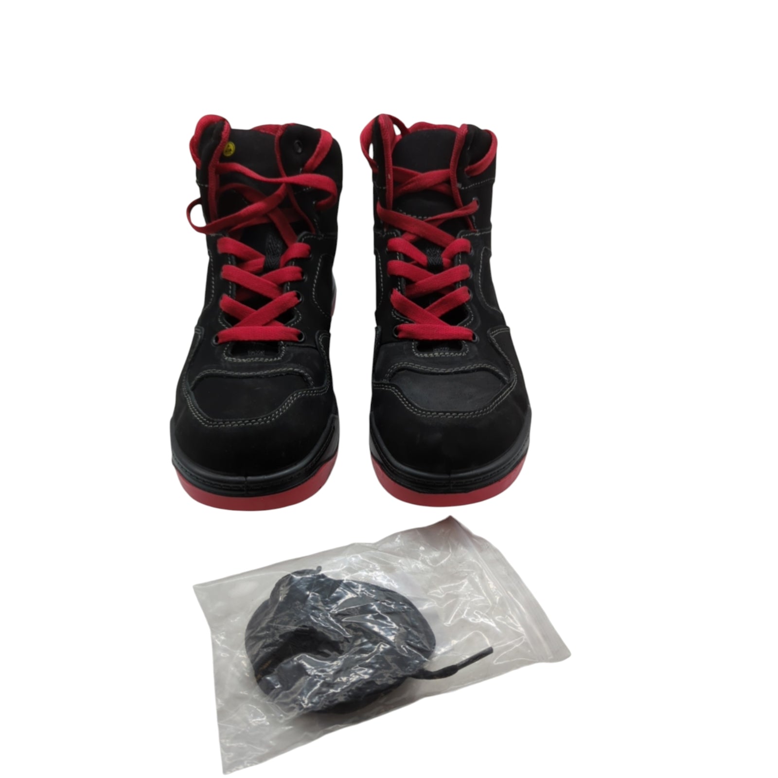 ELTEN MAVERICK Mid ESD S3 Sicherheitsschuhe Unisex Stahlkappe Gr. 42 Schwarz/Rot