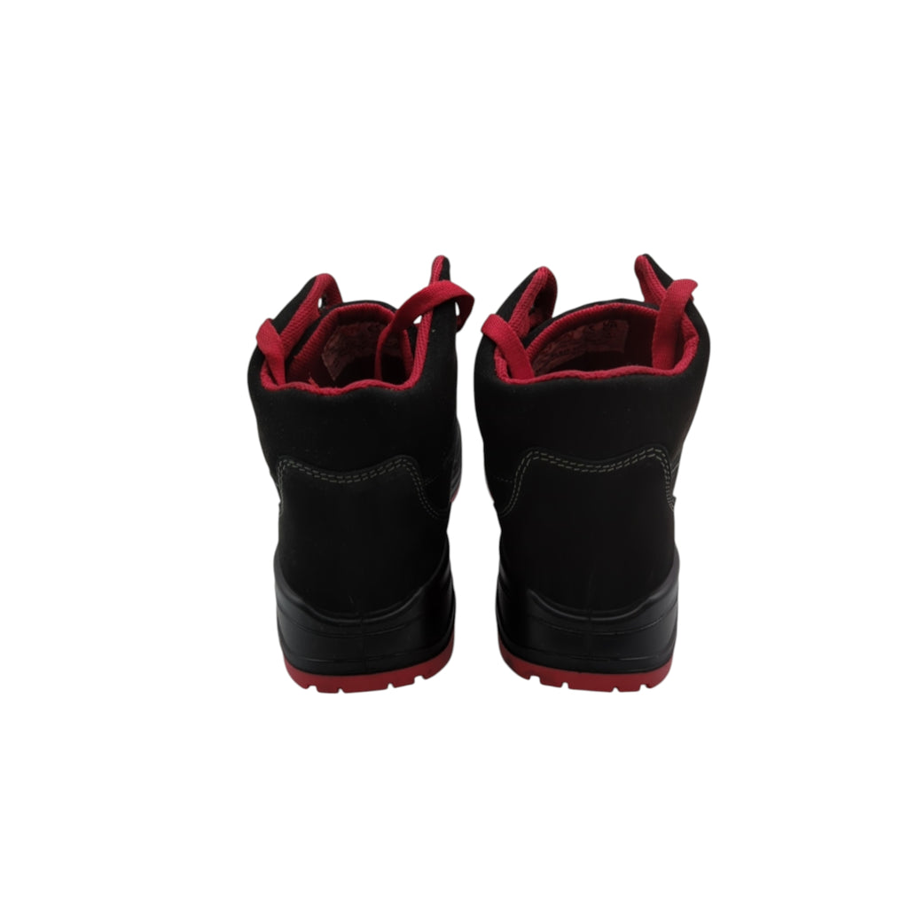ELTEN MAVERICK Mid ESD S3 Sicherheitsschuhe Unisex Stahlkappe Gr. 42 Schwarz/Rot